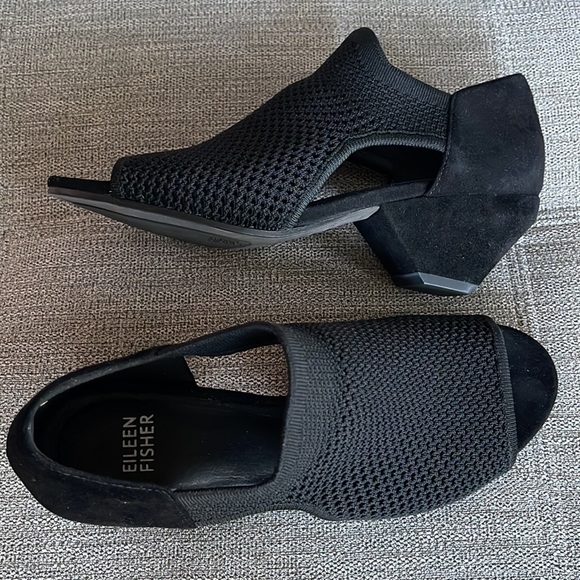 New without box Eileen Fisher Wink Knit Open Toe Pump SZ 7 - Picture 7 of 9